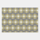 Gouden Witte Ontwerp Achtergrond Inpakpapier Vel (Voorkant 3)