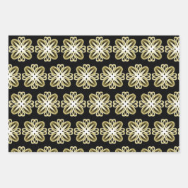 Gouden Witte Ontwerp  Achtergrond Inpakpapier Vel