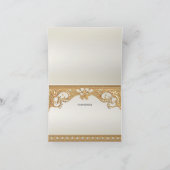 Gouden  witte parels bedankkaart (Binnen)