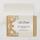 Gouden  Witte Parels Detail Behuizing Kaart (Voorkant / Achterkant)