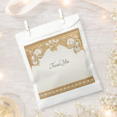 Gouden  Witte Parels Favoriete Zak Bedankzakje (Geknipt)