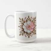 Gouden Witte Roze Klassieke Witte Mok (Links)