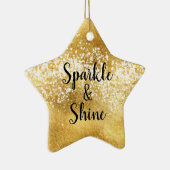 gouden witte rugleuning keramisch ornament (Rechts)