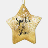 gouden witte rugleuning keramisch ornament (Links)