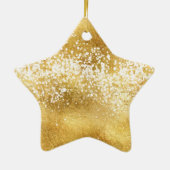 gouden witte rugleuning keramisch ornament (Achterkant)