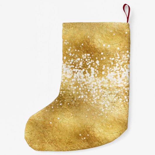 gouden witte rugleuning kleine kerstsok (Achterkant)
