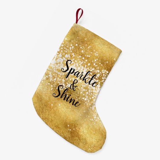 gouden witte rugleuning kleine kerstsok (Voorkant (Hangend))