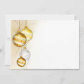 Gouden & Witte Sieraden Kerst Huwelijk Kaart (Achterkant)