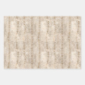 Gouden witte slangenprint inpakpapier vel (Voorkant)