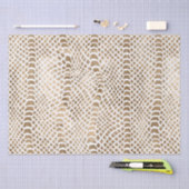 Gouden witte slangenprint tissuepapier (Craft)