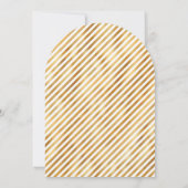 Gouden Witte Sparkle Quinceañera Ballon Kaart (Achterkant)