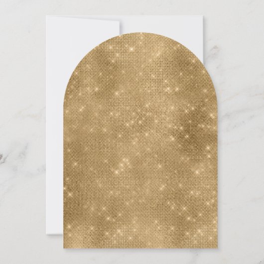 Gouden Witte Sparkle Quinceañera Ballonuitnodiging Kaart (Achterkant)