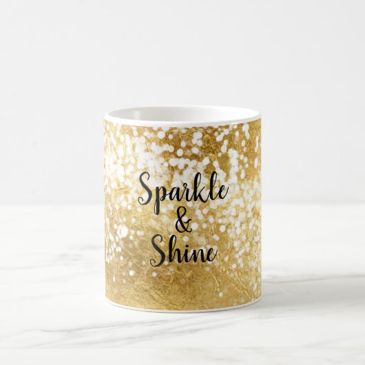 Gouden Witte Sparkle Shine Koffiemok (Center)