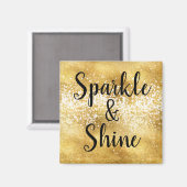 Gouden Witte Sparkle Shine Magneet (Voorkant / Achterkant)