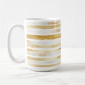 Gouden witte strepen koffiemok (Links)