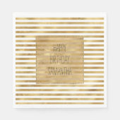 Gouden witte strepen servet (Voorkant)