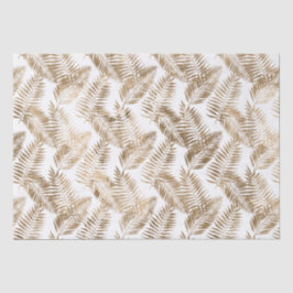 Gouden witte tropische bladeren tissuepapier
