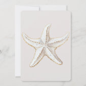 Gouden Witte Zeester Cream Verjaardag Kaart (Achterkant)