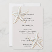 Gouden Witte Zeester Cream Verjaardag Kaart (Voorkant)