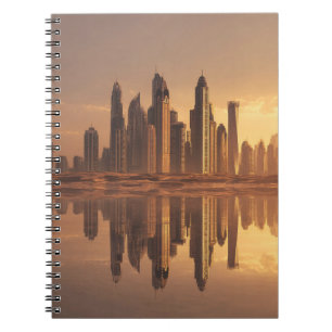 Gouden Woestijn Skyline Reflectie Notitieboek