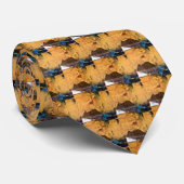Gouden Woestijn Weefsel Abstract Patroon Design 13 Stropdas (Opgerold)