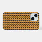 Gouden Woestijn Weefsel Abstract Patroonontwerp 13 iPhone 15 Case (Achterkant horizontaal)