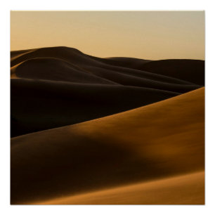 Gouden Woestijn Zandduinen Muurkunst - Serene Mini Perfect Poster