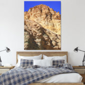 Gouden woestijnklif onder blauwe lucht canvas afdruk (Insitu (Slaapkamer))