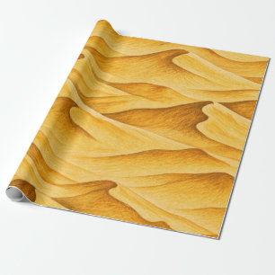 Gouden woestijnzandduinen cadeaupapier