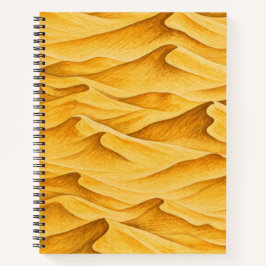 Gouden woestijnzandduinen notitieboek