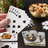 Gouden Wolf Met Aangepaste Naam 🐺 Pokerkaarten (Insitu)