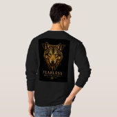 Gouden Wolf Onbevreesd Dier 🐺 T-shirt (Achterkant volledig)