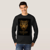 Gouden Wolf Onbevreesd Dier 🐺 T-shirt (Voorkant volledig)