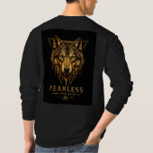 Gouden Wolf Onbevreesd Dier 🐺 T-shirt (Achterkant)