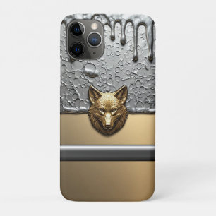 Gouden Wolf Reliëf Met Metaal Druppel Effect 🐺 Case-Mate iPhone Case