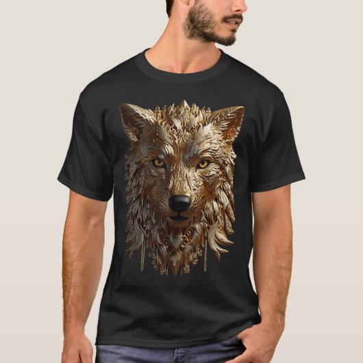 Gouden Wolf T-shirt (Voorkant)