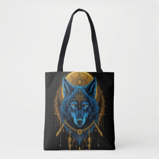 Gouden wolf tote bag (Voorkant)