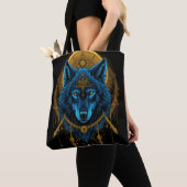 Gouden wolf tote bag (Dichtbij)