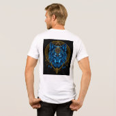 Gouden wolf Tri-Blend shirt (Achterkant volledig)