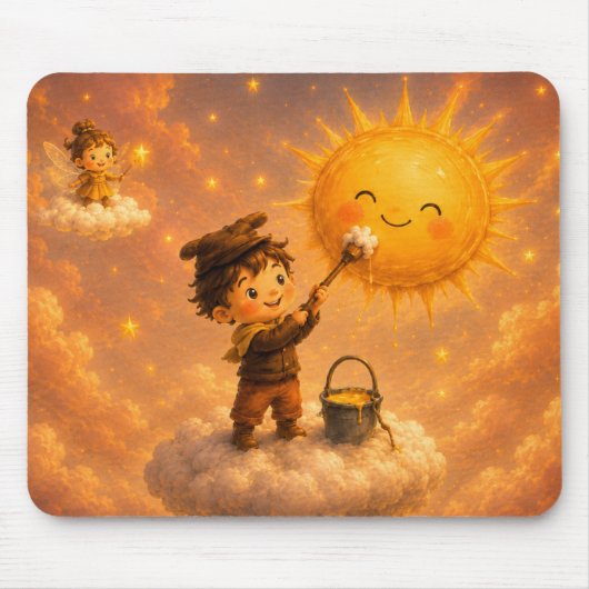 Gouden Wolken Muismat (Voorkant)