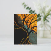 Gouden Wortels en Schemerboom Briefkaart (Staand voorkant)