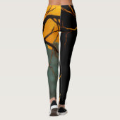 Gouden wortels en schemerboom leggings (Achterkant)