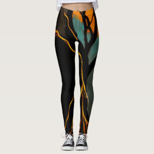 Gouden wortels en schemerboom leggings
