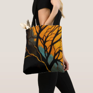 Gouden Wortels en Schemerboom Tote Bag
