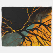 Gouden Wortels en Twilight Tree Fleece Deken (Voorkant (Horizontaal))