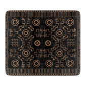 Gouden wortels: zwart en tribale Marokkaanse elega Snijplank (Voorkant)