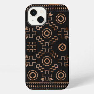 Gouden wortels: Zwarte & Tribale Marokkaanse Elega iPhone 13 Hoesje