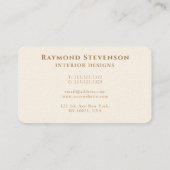 Gouden Woud Vogels Landschap Monogram Visitekaartje (Achterkant)