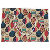 gouden Xmas Ornamenten Groot Cadeauzakje (Achterkant)