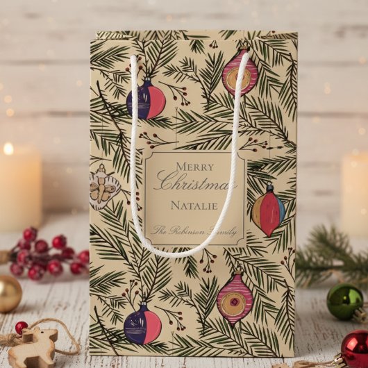 Gouden  Xmas Ornamenten Pine bessen Klein Cadeauzakje